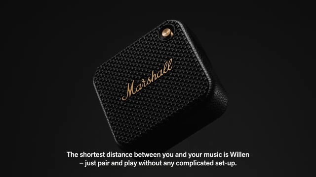 Marshall Willen Portable Bluetooth Speaker with 15+ Hours of